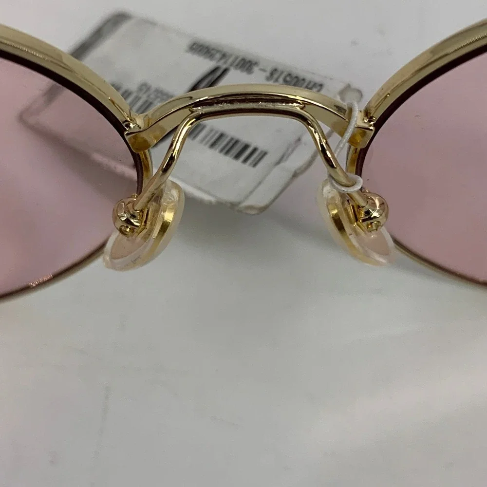 Chloé CH0042S Gold Round Sunglasses Pink Lens Designer Frames‎ Italy 56 20 145